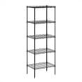 thumbnail image 1 of Furinno Wayar 5-Tier Metal Storage Shelf Rack, 17 x 12 x 48, Black, 1 of 5