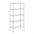 thumbnail image 1 of Furinno Wayar 5-Tier Metal Storage Shelf Rack, 22 x 12 x 48, Stainless Steel, 1 of 6