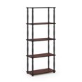 thumbnail image 1 of Furinno Wire 6-Tier Industrial Style Metal Frame Display Shelf, 16 Wide, Finn Oak, 1 of 5