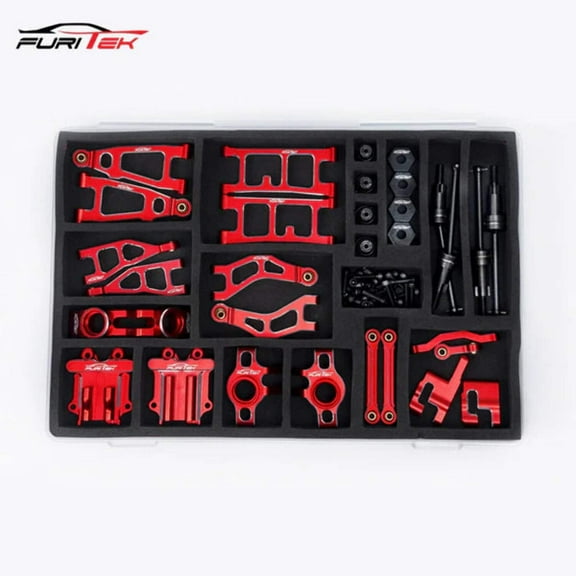 Furitek AluminaSpeed Ultimate Upgrade Aluminium Combo in RED color for 1/18 Arrma Mojave GROM