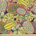 thumbnail image 1 of Ambesonne Fruits Fabric by the Yard Upholstery, Tropical Hawaiian Island, 2 Yards, Multicolor, 1 of 5