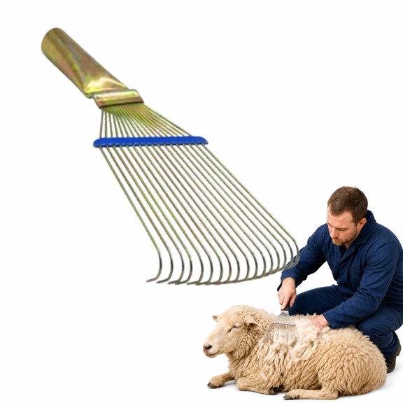 Furizzy Grooming Rake Horse Brush Back Scratcher Livestockļ¼Big | Removes Loose Hair & Dirt with Grooming Rake, Works As Back Scratcher for Livestock