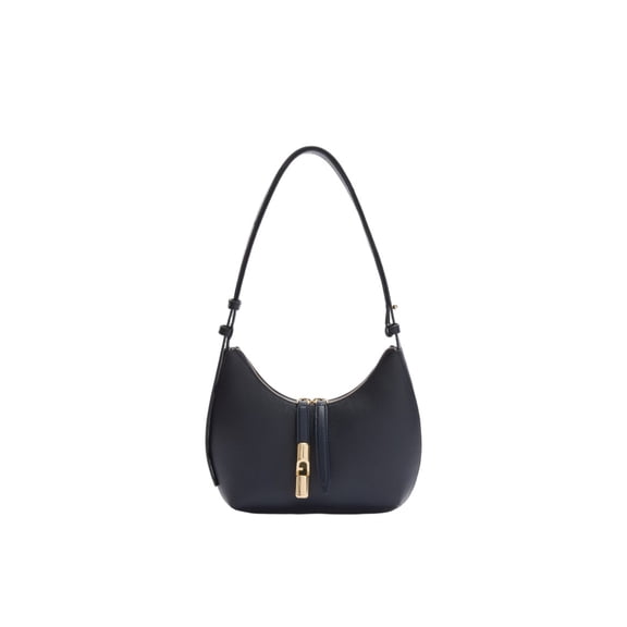 Furla Women's Goccia S Leather Shoulder Bag, Blue Black