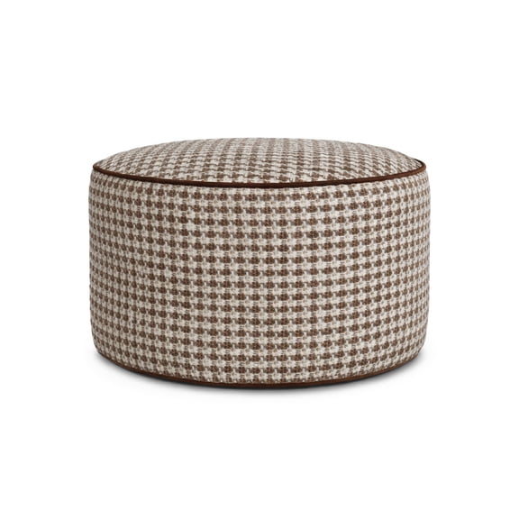 Furley Caramel Short Pouf
