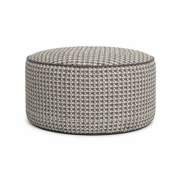 Furley Grey Short Pouf