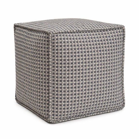 Furley Grey Square Pouf