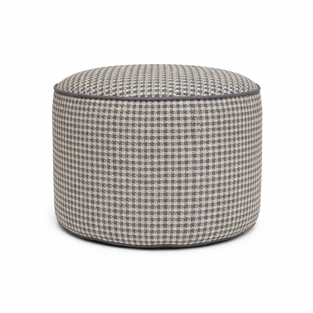 Furley Grey Tall Pouf