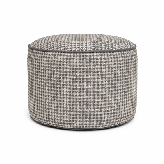 Furley Grey Tall Pouf