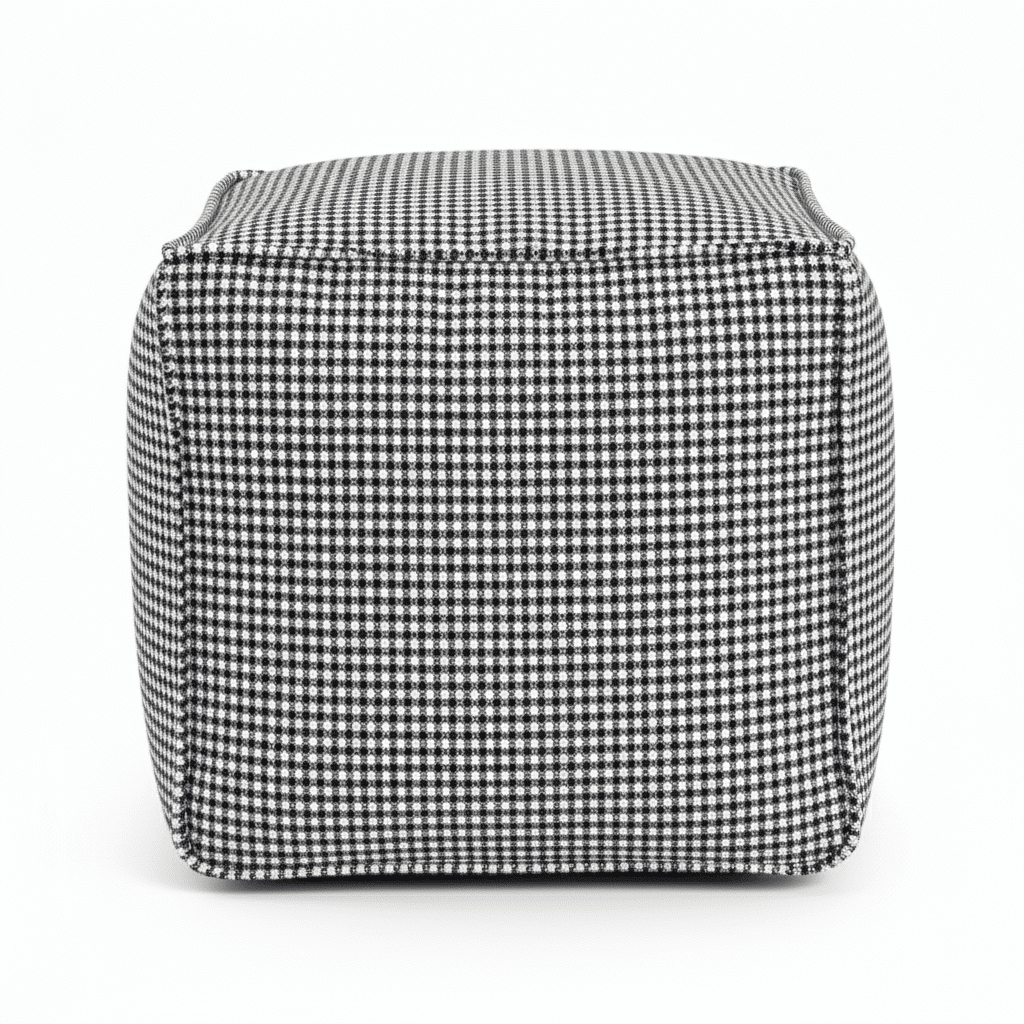 Furley Navy Square Pouf