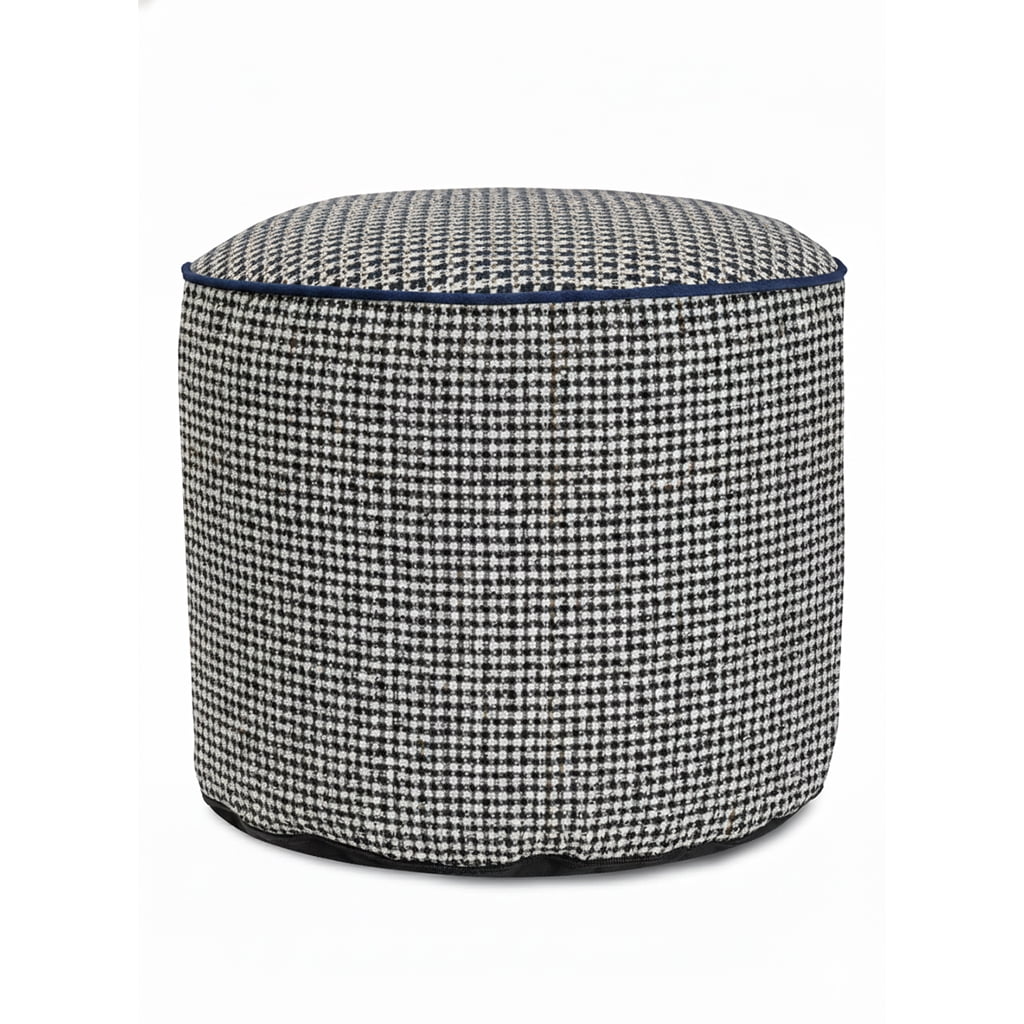 Furley Navy Tall Pouf