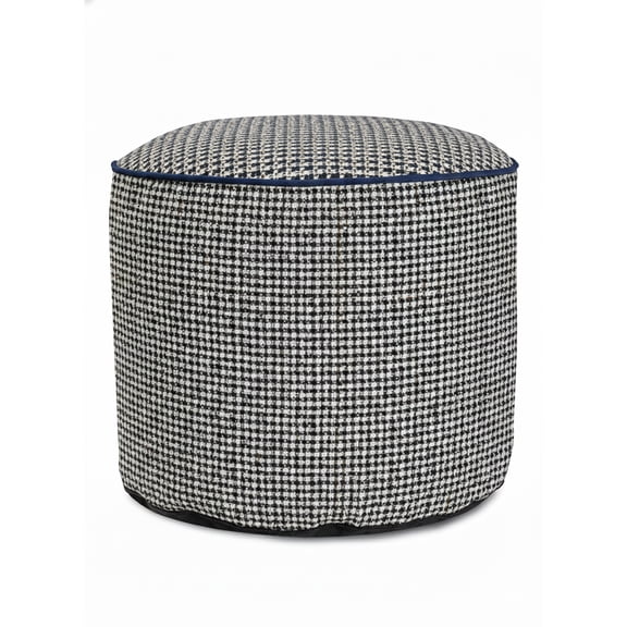 Furley Navy Tall Pouf