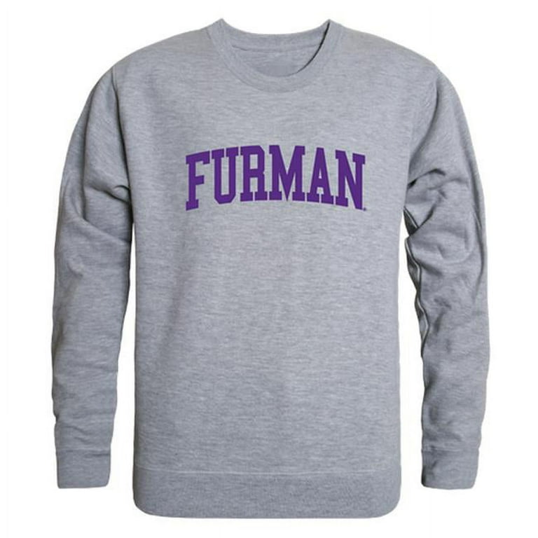 Furman University Men GameDay Crewneck Sweatshirt Heather Grey Large
