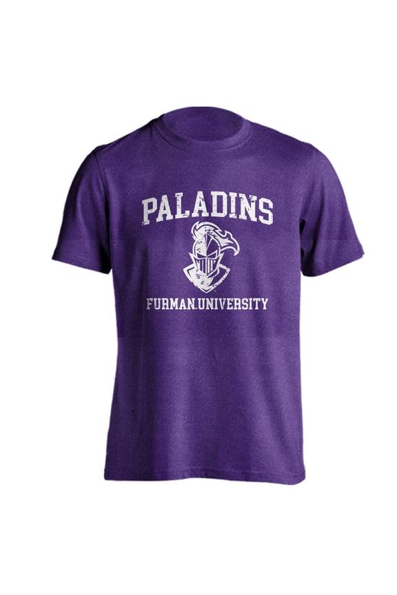 Furman University Paladins FU Distressed Retro Short Sleeve T-Shirt