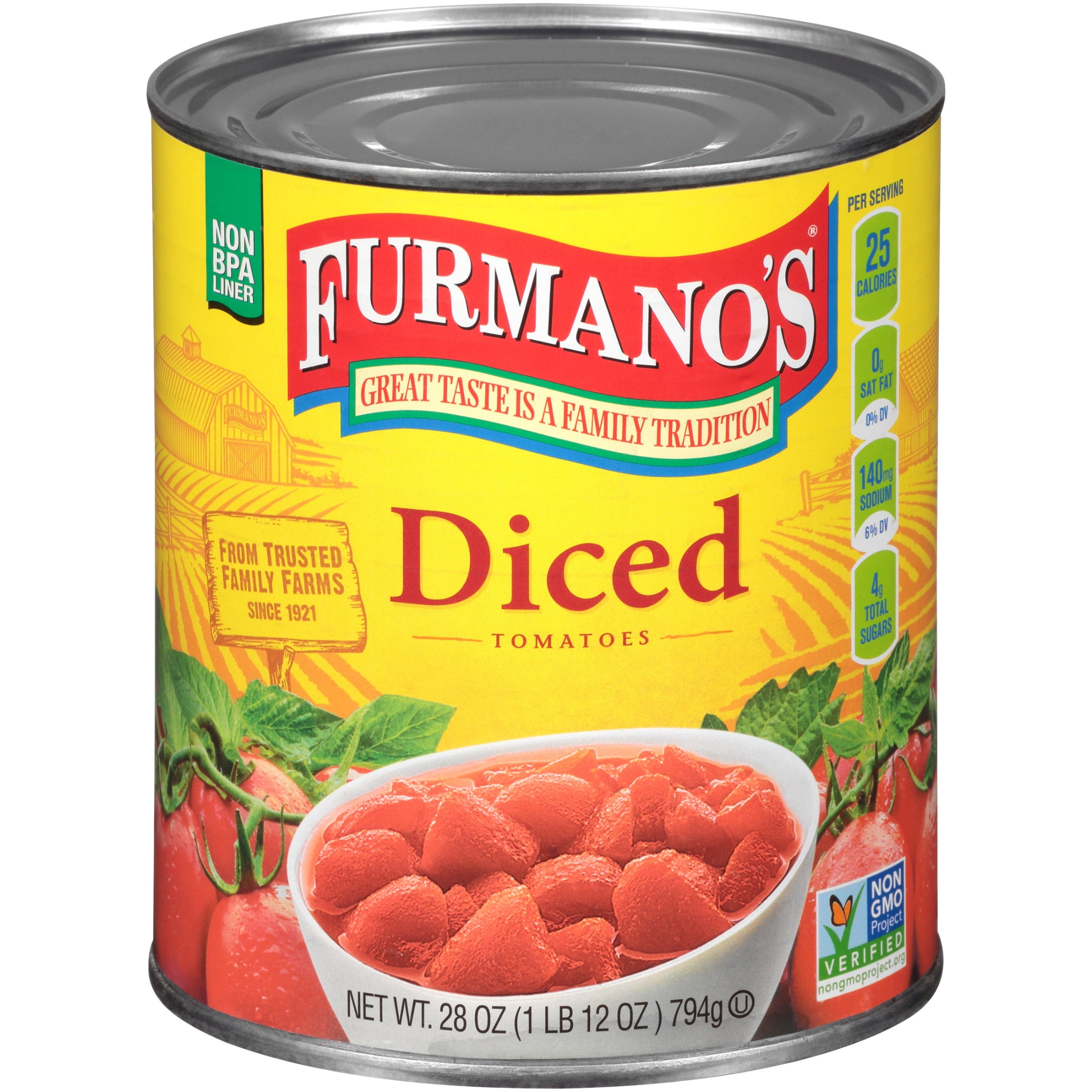 Furmano's Diced Tomatoes, 28oz, Can