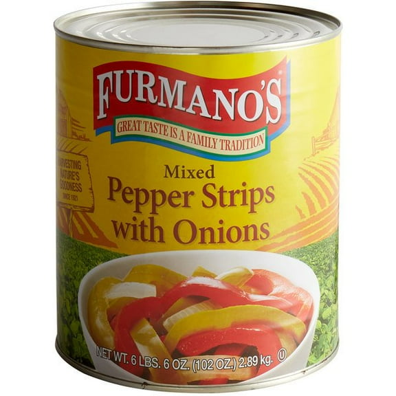 Furmano's Mixed Pepper Strips with Onions #10 Can