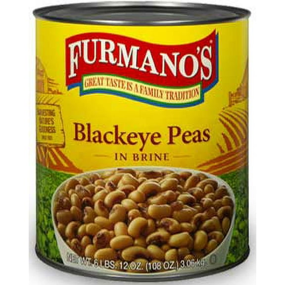 Furmanos Blackeye Peas in Brine, 108 Ounce -- 6 per case