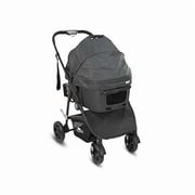 Furmates 4-Wheeled Breathable Pet Stroller for Dogs & Cats, Black