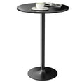 thumbnail image 1 of Furmax 1 Piece Round 23.85”Pub Dining Table Black, Bar Table for Kitchen, Bar & Living Room, 1 of 6