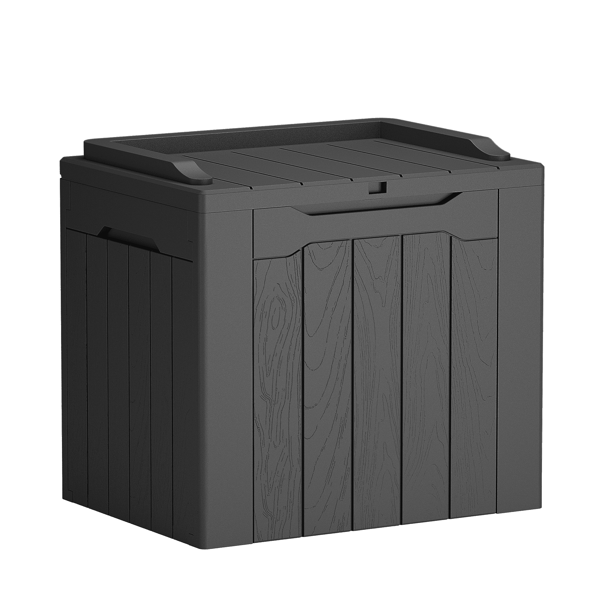 75 Gallon Resin Deck Box on Wheels, Patio Large Storage Cabinet, Outdoor Waterproof Storage Chest, Storage Container for Outside Furniture Cushions