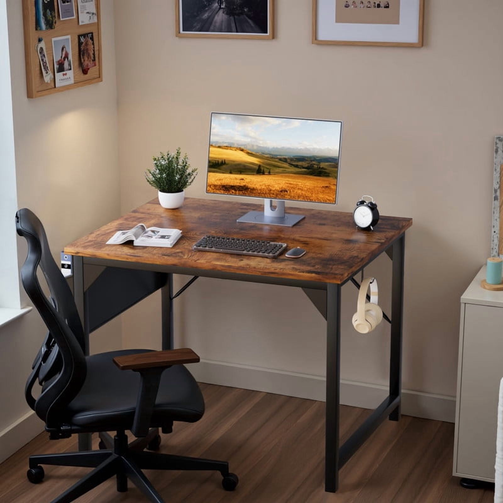 Furmax 32 Inch Office Desk Modern Computer Desk with Storage Bag ...