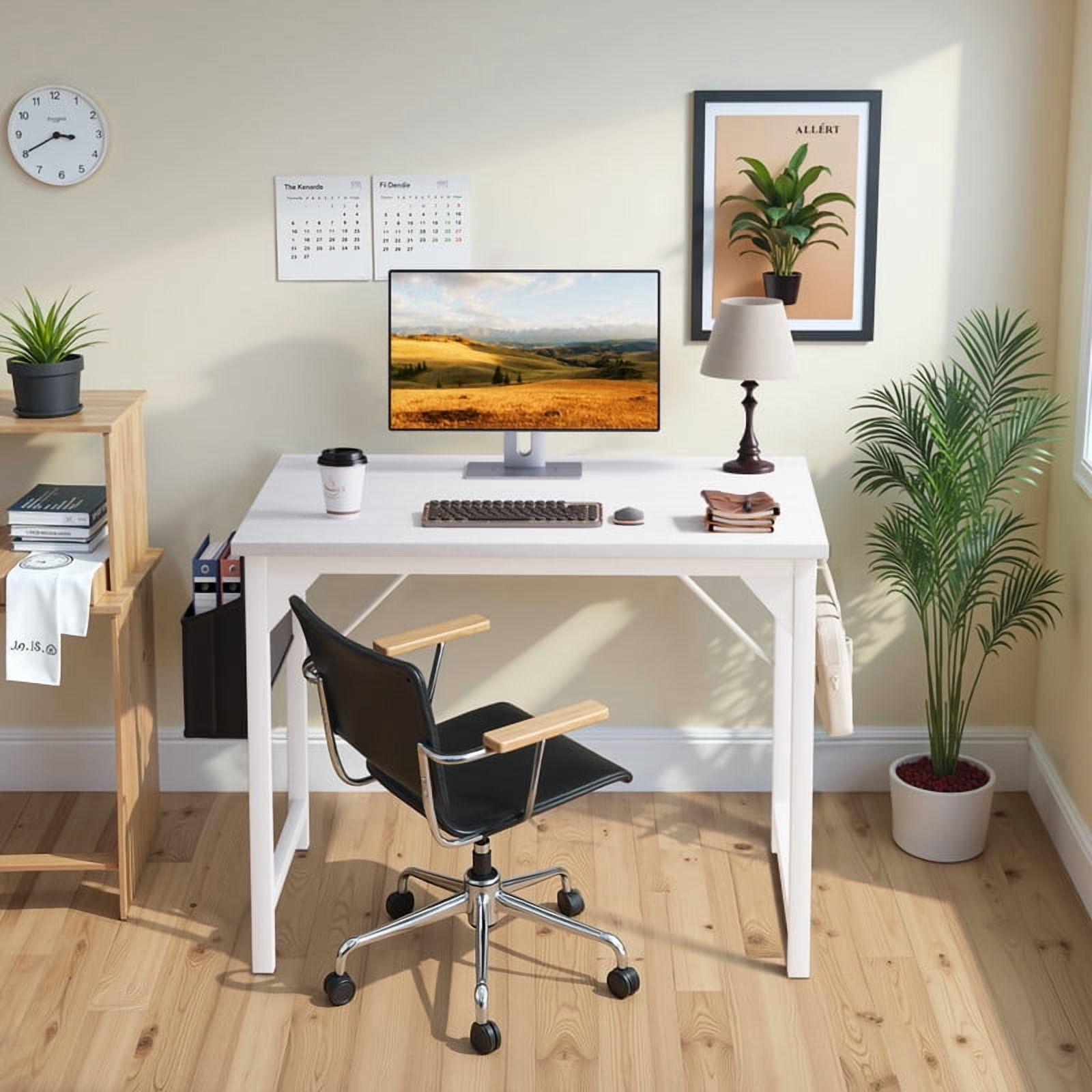 Furmax 32 Inch Office Desk Modern Computer Desk with Storage Bag ...