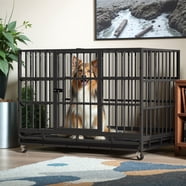 Uforic 38 Inch Heavy Duty Dog Crate With Wheels For Photo Inspiration