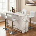 thumbnail image 1 of Furmax Adjustable Armless Swivel Mid-Back Bar Stools, White (Set of 4), 1 of 11