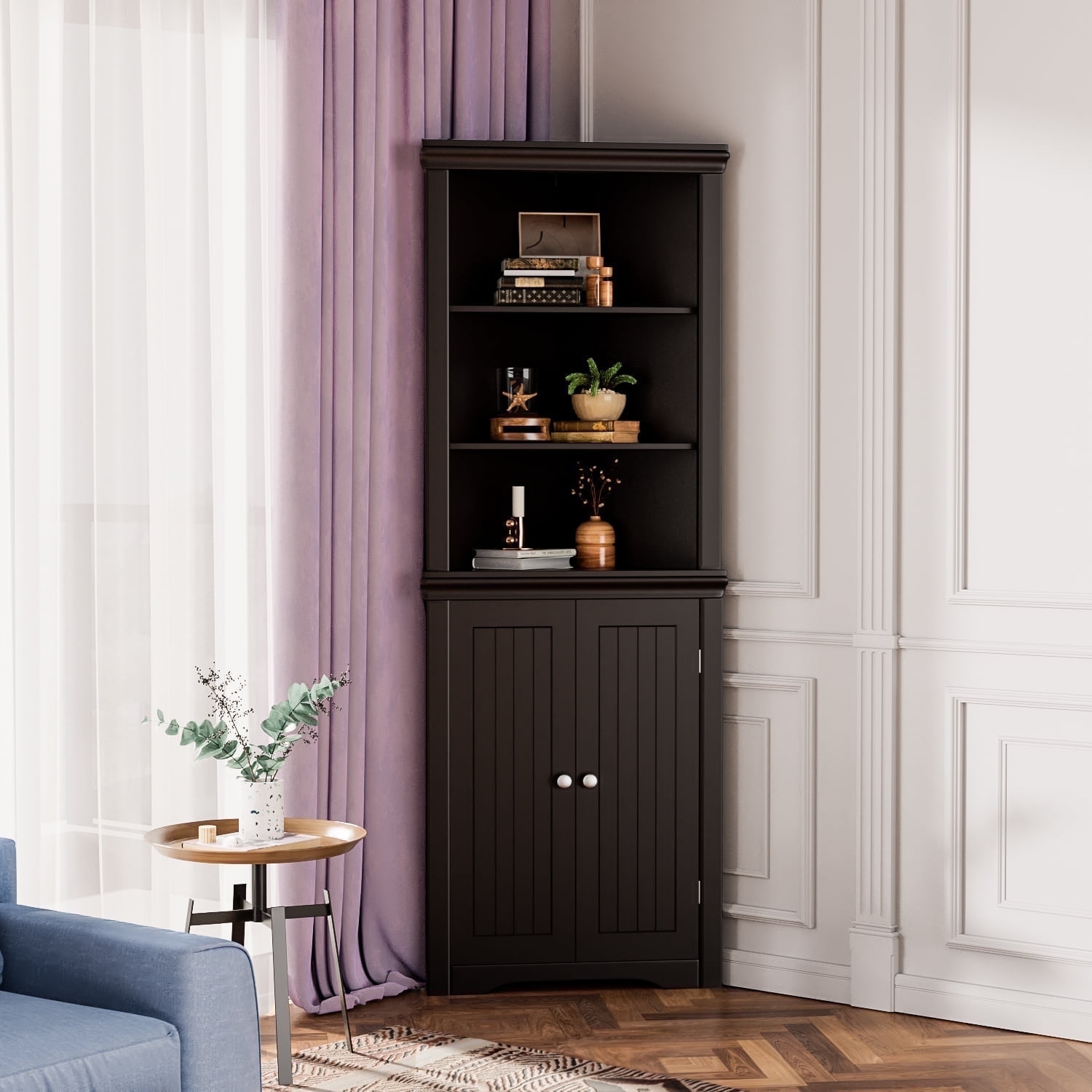 Furmax-Corner-Bookcase-with-