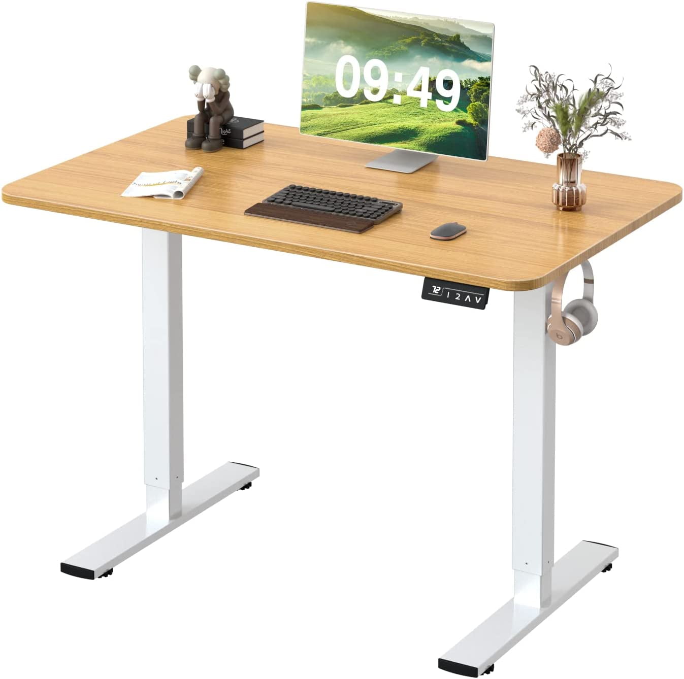 Furmax Electric Height Adjustable Standing Desk Large 40 x 24 Inches