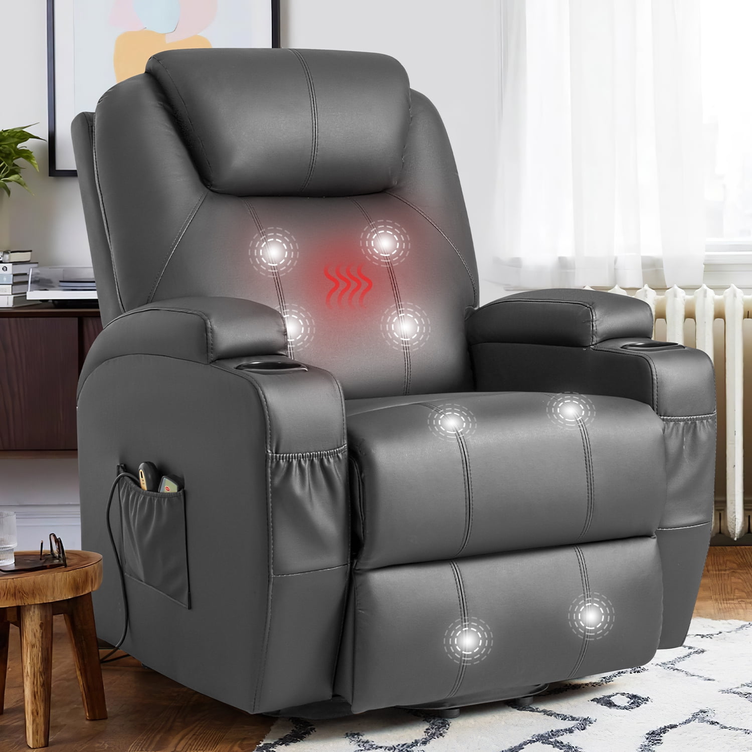 Furmax Electric Reclining Chair Elderly Lift Recliner with Massage and