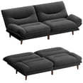 thumbnail image 1 of Furmax Futon with Five Angles Adjustable Armrests and Adjustable Backrest Futon Sofa Couch for Small Spaces Living Room Office,Black, 1 of 7