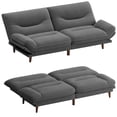 thumbnail image 1 of Furmax Futon with Five Angles Adjustable Armrests and Adjustable Backrest Futon Sofa Couch for Small Spaces Living Room Office,Gray, 1 of 7