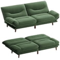 thumbnail image 1 of Furmax Futon with Five Angles Adjustable Armrests and Adjustable Backrest Futon Sofa Couch for Small Spaces Living Room Office,Green, 1 of 7