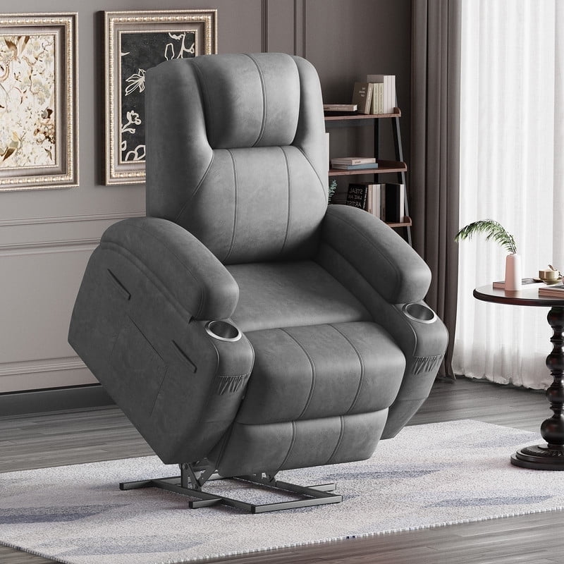 Furmax-Gray-Faux-Leather-