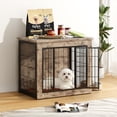 thumbnail image 1 of Furmax Heavy-Duty Wooden Dog Crate 2-Door Furniture Style Kennel with Chew-Proof Design & Removable Cushion, End Table for Small, Medium, Large Dogs, 1 of 7