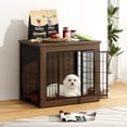 thumbnail image 1 of Furmax Heavy-Duty Wooden Dog Crate 2-Door Furniture Style Kennel with Chew-Proof Design & Removable Cushion, End Table for Small, Medium, Large Dogs, 1 of 7
