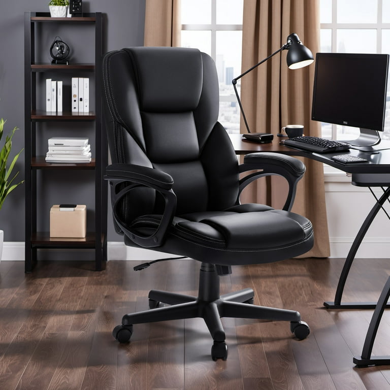 Executive office chair with deals adjustable lumbar support