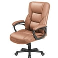 thumbnail image 1 of Furmax High-back Executive Office Chair With Lumbar Support Height Adjustable Swivel Seat PU Leather, Light Brown, 1 of 7