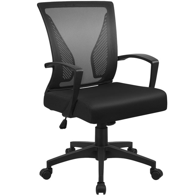Furmax Manager's Chair with Swivel & Lumbar Support, 265 lb. Capacity, Black