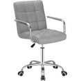 thumbnail image 1 of Furmax Mid-Back Office Chair Ribbed PU Leather Executive Chair, Gray, 1 of 7