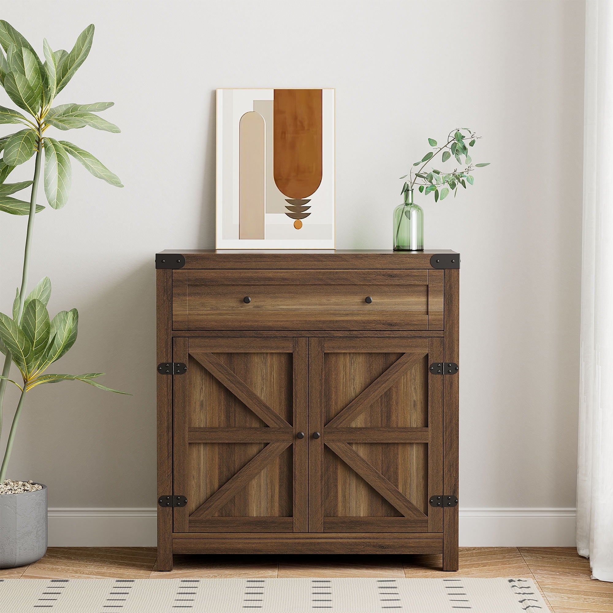 Furmax Dining Room Accent Console, Modern Farmhouse Storage Cabinet ...