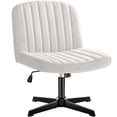 Furmax Stylish High Back Executive Office Chair, Adjustable Height, Padded, White - Walmart.com