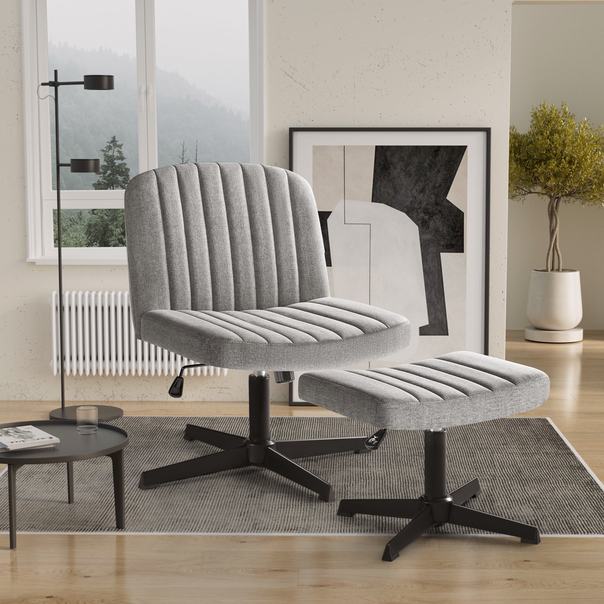 Furmax Modern Padded Office Chair Wide Home Office Desk Chair Height Adjustable Computer Task ...