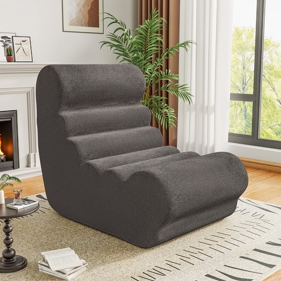 Furmax Modern Tufted Upholstered Sofa, High-Density Sponge Filled Comfortable Couch, Suitable for Living Room, Bedroom and Apartment, Dark Gray