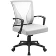 thumbnail image 1 of Furmax Office Chair Mid Back Swivel Lumbar Support Desk Chair, Computer Ergonomic Mesh Chair with Armrest (White), 1 of 7