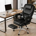 thumbnail image 1 of Furmax Reclining Massage Computer Chair Ergonomic Executive Office Chair Height Adjustable Leather Chair With Armsrests,Black, 1 of 7
