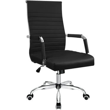 Furmax Office Desk Chair - Mid-Back Executive Conference Task Chair With Adjustable Height And Arms (White)