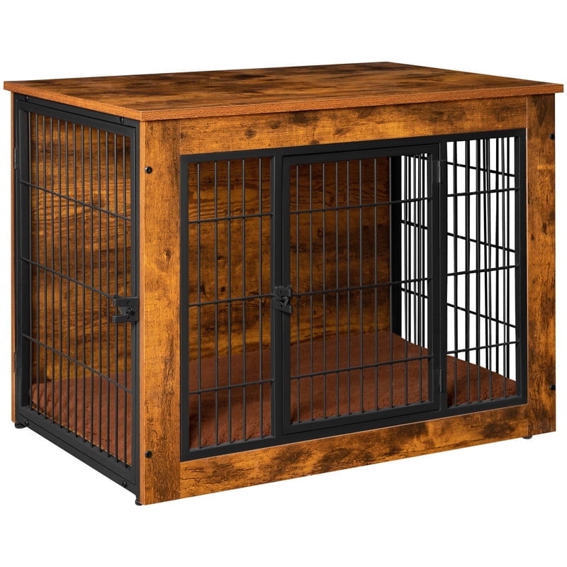 Furmax Wooden Indoor Dog Crate Furniture Double Do