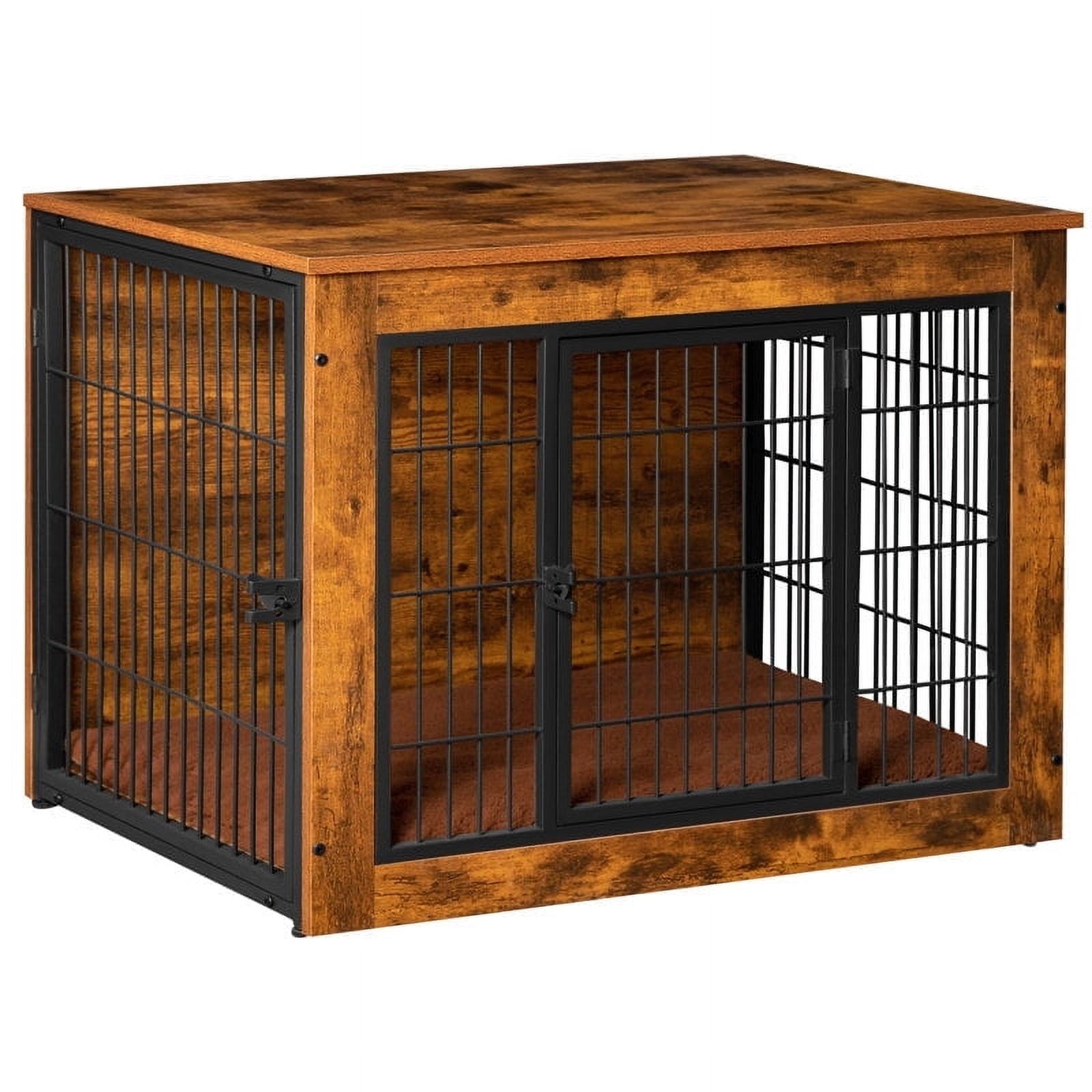 Curated visual reference: Visual Reference: Furmax Wooden Indoor Dog Crate Furniture With Double Doors And
