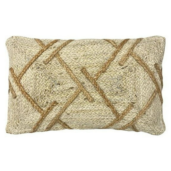 Furn Boda Jute Braided Throw Pillow Cover